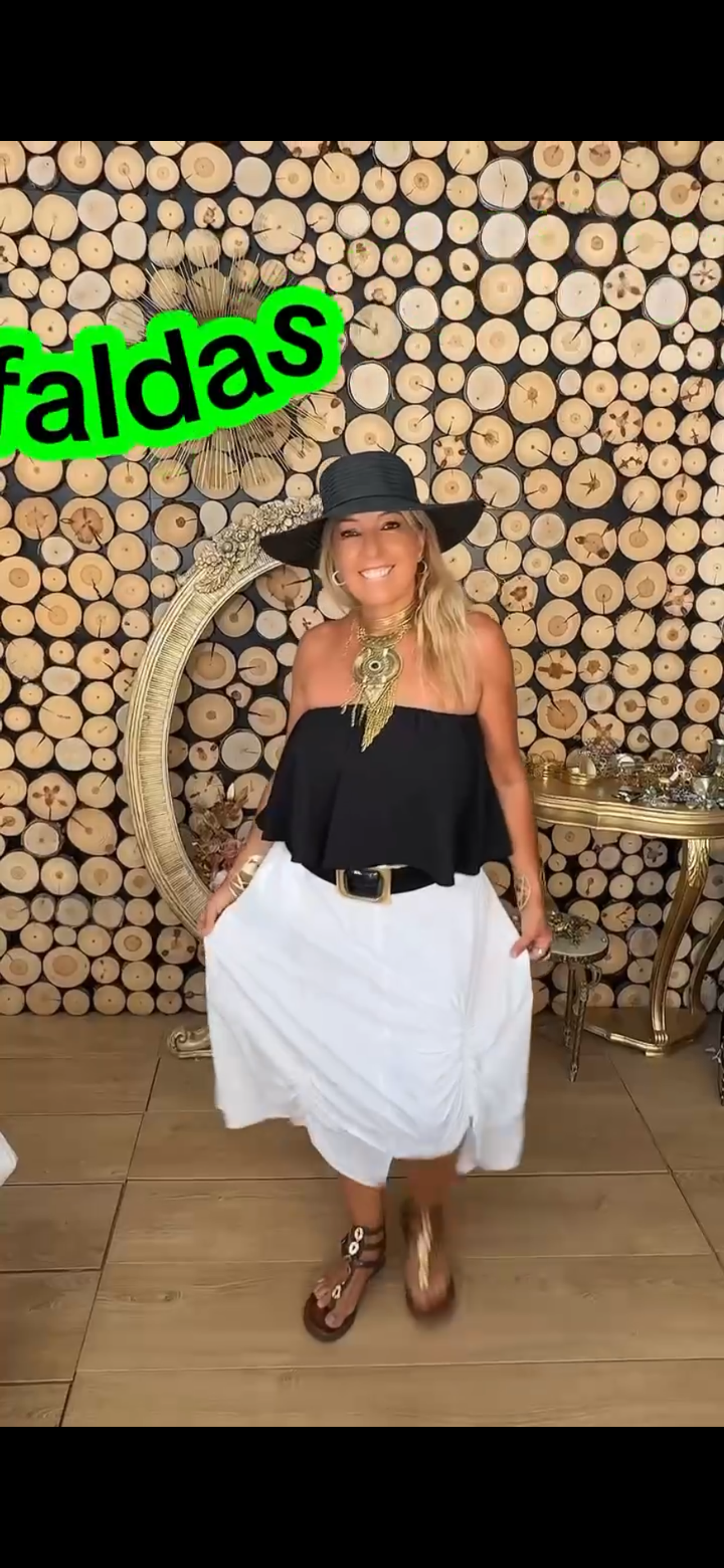 Falda Tafetán Rizada