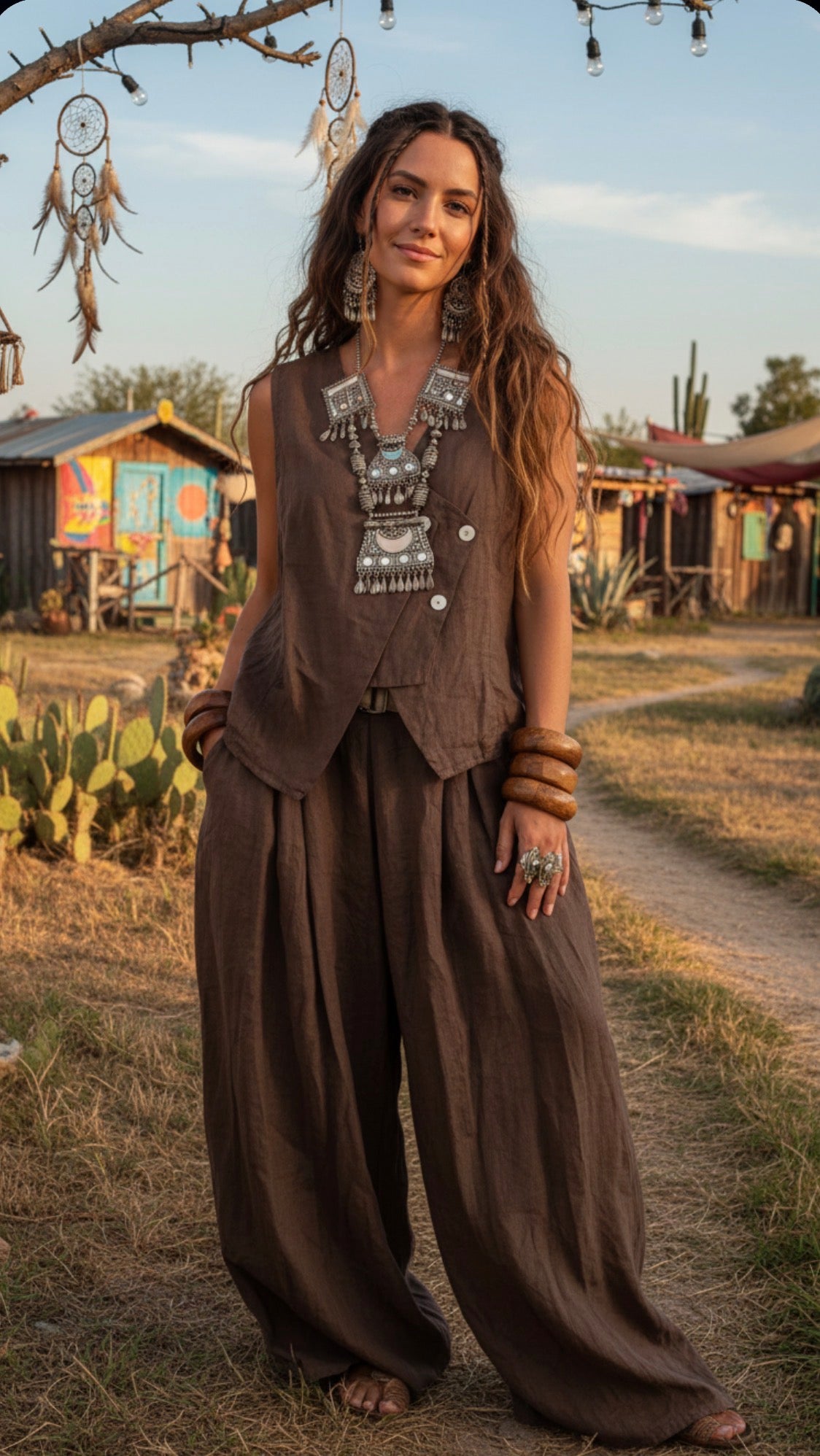 Chaleco lino dos capas